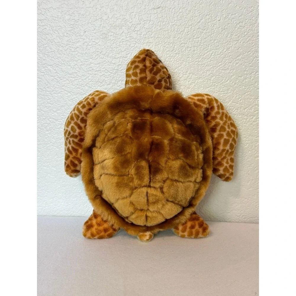SeaWorld Sea Turtle Plush Stuffed Animal Brown Tan Realistic Soft Toy 13